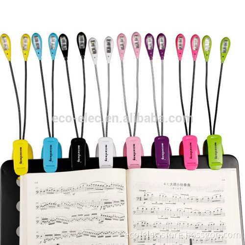 LED Reading Lamp Dual Arms 2 LEDs Flexible Book Sheet Music Stand Light Reading Light Student Dormitory Lights With Clip